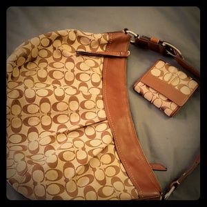 Coach bag and wallet set